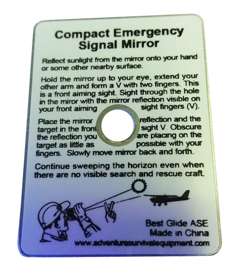 Best Glide ASE Compact, Military Grade, Stainless Steel, Emergency Signal Mirror (2 Pack) - Image 3